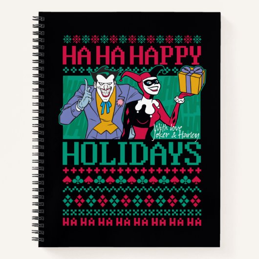 Carnet Batman | Joyeuses fêtes Joker & Harley Quinn (Devant)