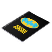 Carnet Batman | Symbole Cyan Stripes (Côté gauche)