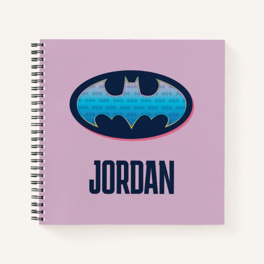 Carnet Batman | Symbole rose et bleu (Devant)