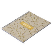 Carnet Bâtonnets de confettis dorés Kraft Moderne Chic Gl (Côté gauche)
