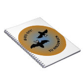 Carnet Bats d'Halloween bleu orange (Côté Droit)