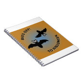 Carnet Bats d'Halloween bleu orange (Côté Droit)