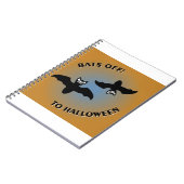 Carnet Bats d'Halloween bleu orange (Côté gauche)