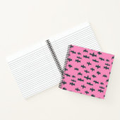 Carnet Bats d'Halloween roses et noires (Intérieur)