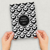 Carnet Bats Horreur Motif gothique Nom personnalisé Noir