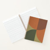 Carnet Bauhaus Terracotta Vert Abstrait Personnalisé (Intérieur)