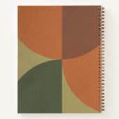 Carnet Bauhaus Terracotta Vert Abstrait Personnalisé (Dos)