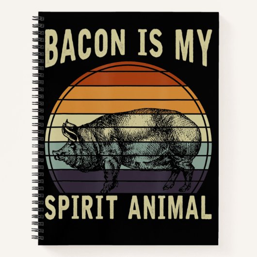 Carnet BBQ | Bacon est mon esprit animal barbecue (Devant)