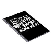 Carnet BBQ Fumer Pitmaster Cadeau Boire Bière Fumer Viand (Côté Droit)