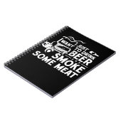 Carnet BBQ Fumer Pitmaster Cadeau Boire Bière Fumer Viand (Côté gauche)
