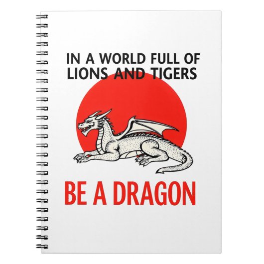Carnet Be a Dragon - Unique design Imaginaire (Devant)