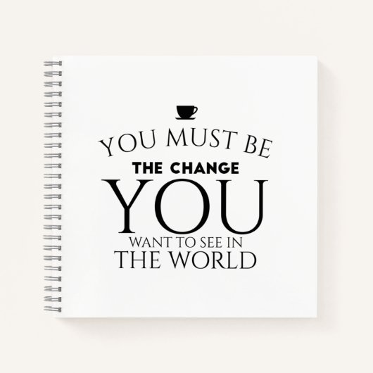 Carnet Be change black (Devant)