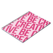 Carnet Be Creative Motif Word Art Exemples Motif Art (Côté gauche)