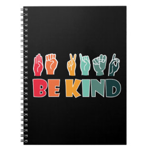 Carnet Be Kind ASL American Sign Language