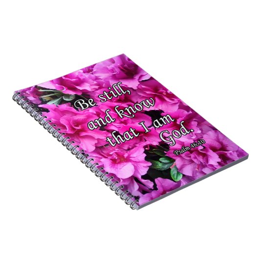 Carnet Be Still - Fleurs Roses (Côté Droit)