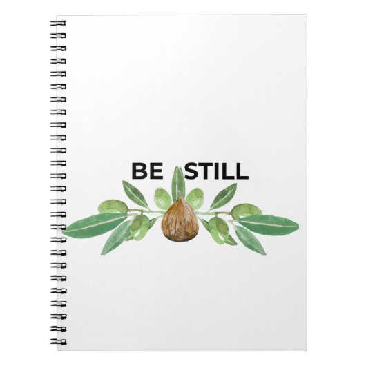 Carnet Be Still Inspirational Olive Branch Faith Notebook (Devant)