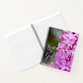 Carnet Be Still Psaum 46:10 Fleurs Lilac Violettes (Intérieur)