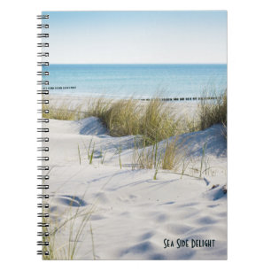 Carnet Beach Dunes Sea Grass "Sea Side Delight" notebook