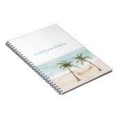 Carnet Beach Find Your Happy Palm Trees Ocean (Côté Droit)