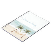 Carnet Beach Find Your Happy Palm Trees Ocean (Côté gauche)