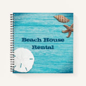 Carnet Beach House Location Blue Wood Seashing (Devant)