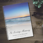 Carnet Beach Ocean Blue Memorial ou Funeral Guest Book
