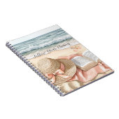 Carnet Beach Shells Ocean Peach Bow Hat Blanket (Côté Droit)