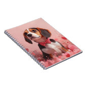 Carnet Beagle avec des roses - Saint-Valentin (Côté Droit)