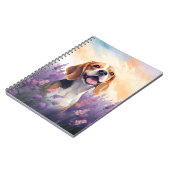 Carnet Beagle dans le champ Lavender (Côté gauche)
