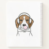 Carnet Beagle décontracté avec un bubble gum Mignon Drôle (Dos)