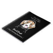 Carnet Beagle décontracté avec un bubble gum Mignon Drôle (Côté gauche)