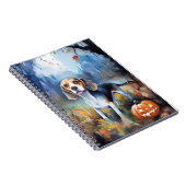 Carnet Beagle d'Halloween avec citrouilles effrayant (Côté Droit)