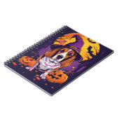 Carnet Beagle Effrayant Halloween Sorcière Et Citrouille (Côté gauche)
