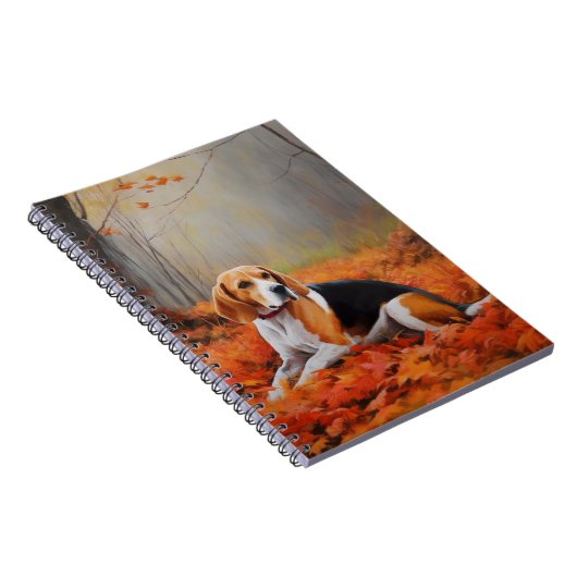 Carnet Beagle en automne Leaves automne Inspire (Côté Droit)