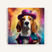 Carnet Beagle en costume vibrant (Devant)
