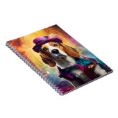 Carnet Beagle en costume vibrant (Côté Droit)