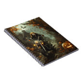 Carnet Beagle équitation moto Halloween effroi (Côté Droit)