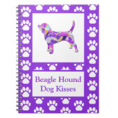 Carnet Beagle Hound Chien Baisers Silhouette Cute PPY&B (Devant)