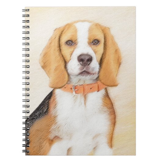 Carnet Beagle Hound Dog Peinture Animal Art original (Devant)