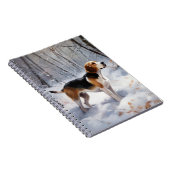 Carnet Beagle Laisser Neige Noël (Côté Droit)