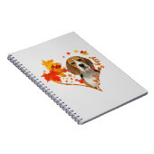 Carnet Beagle Me Rend Heureux Feuilles du coeur d'automne (Côté Droit)