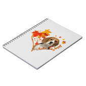 Carnet Beagle Me Rend Heureux Feuilles du coeur d'automne (Côté gauche)