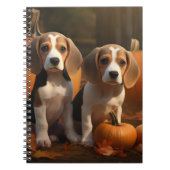 Carnet Beagle Puppy Automne Citrouille de plaisir (Devant)