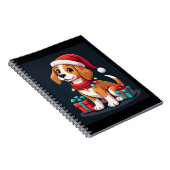Carnet Beagle Xmas Éclairage Père Noël Beagle Chien Noël  (Côté Droit)