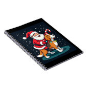 Carnet Beagle Xmas Éclairage Père Noël équitation Beagle  (Côté Droit)