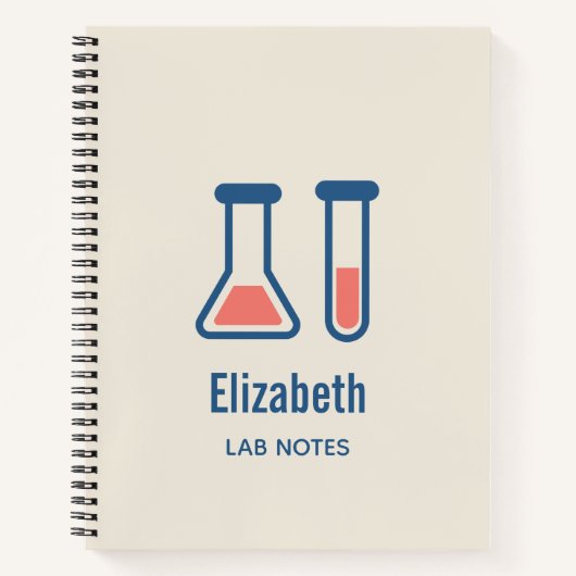 Carnet Beaker & Test Tube Science Themed (Devant)