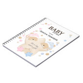 Carnet Bear Teddy Bear Jumeaux Baby shower Noteboo (Côté gauche)