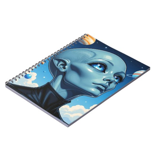 Carnet Beau Alien extra-terrestre Être (Côté gauche)