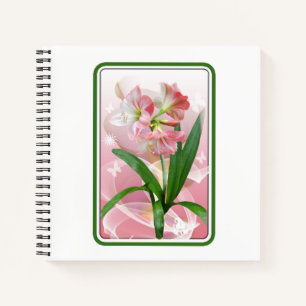 Carnet Beau Amaryllis Floral À Thème Floral