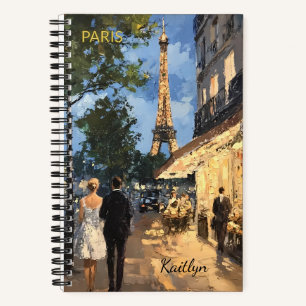 Carnet Beau Aquarelle de Paris Nom de Voyage